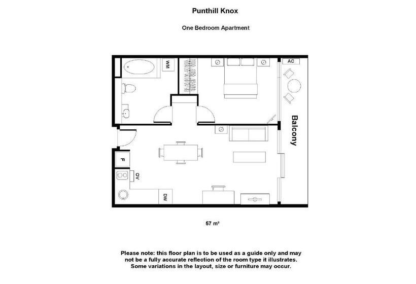 Апартаменты 1 Спальня, Punthill Knox