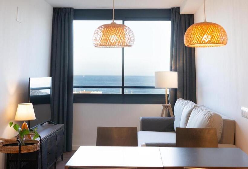 带1个卧室的带海景的公寓, Apartaments Voralmar