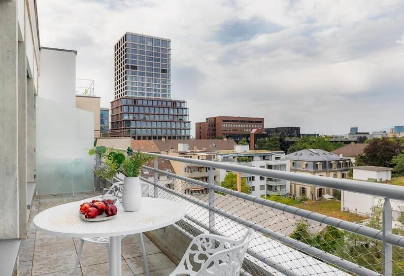 テラス付き１ベッドルームアパートメント, Visionapartments Basel Nauenstrasse   Contactless Check In
