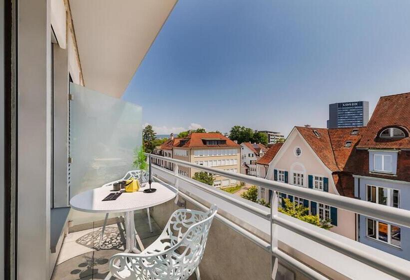 带露台的单人间, Visionapartments Basel Nauenstrasse   Contactless Check In