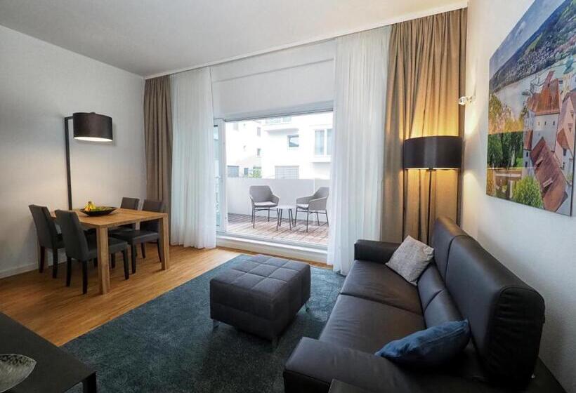 آپارتمان 1 خوابه با بالکن, Apparthotel Rivers Passau