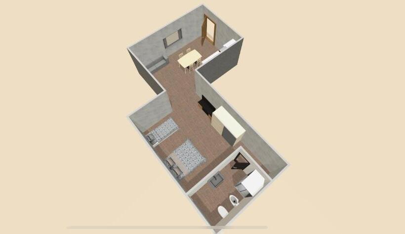 带花园景观的标准工作室, B&b Le Mansarde