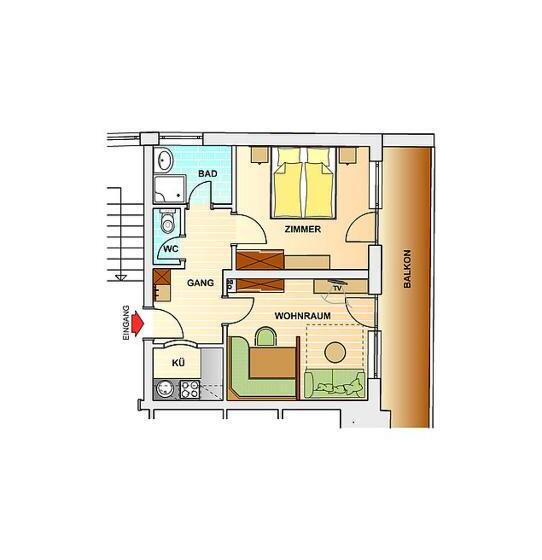 침실 1개 아파트, Garni Fiegl Apart