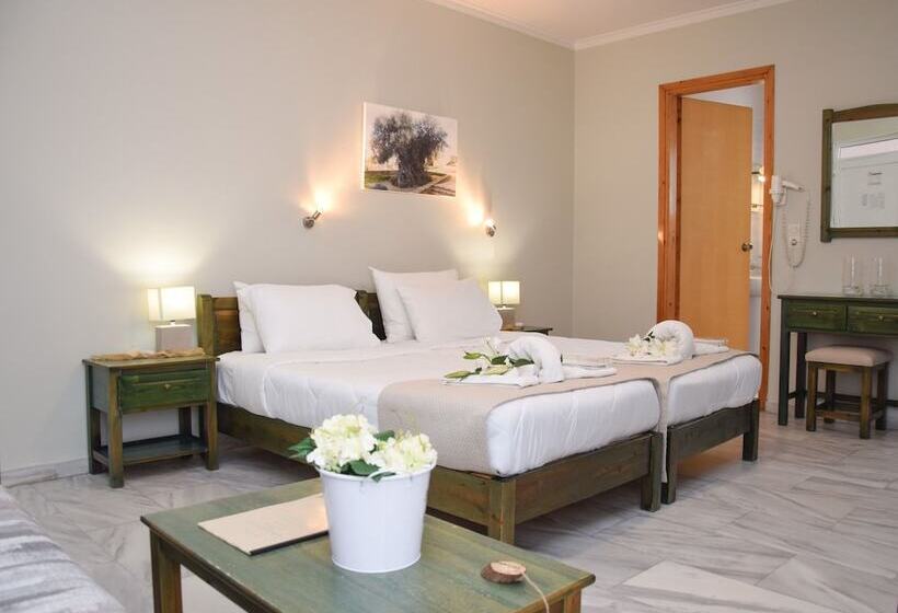 اتاق اساندارد با چشم‌انداز جانبی به دریا, The Noverian Antama Organic Beach Resort Chania