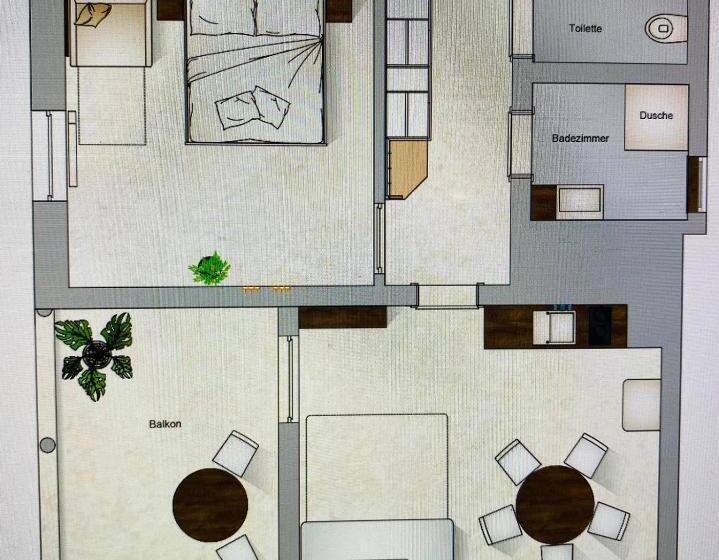 １ベッドルームのデラックスアパートメント, Villa Thermale