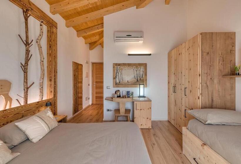 اتاق استاندارد سه تخته با بالکن, Agritur Maso Librar