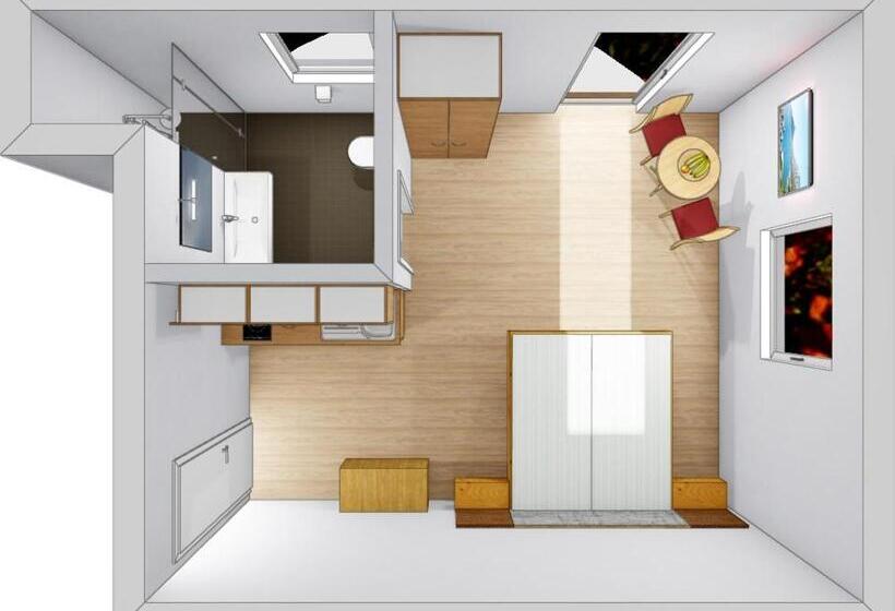 带观景的标准工作室, Sandhof Ferienwohnungen