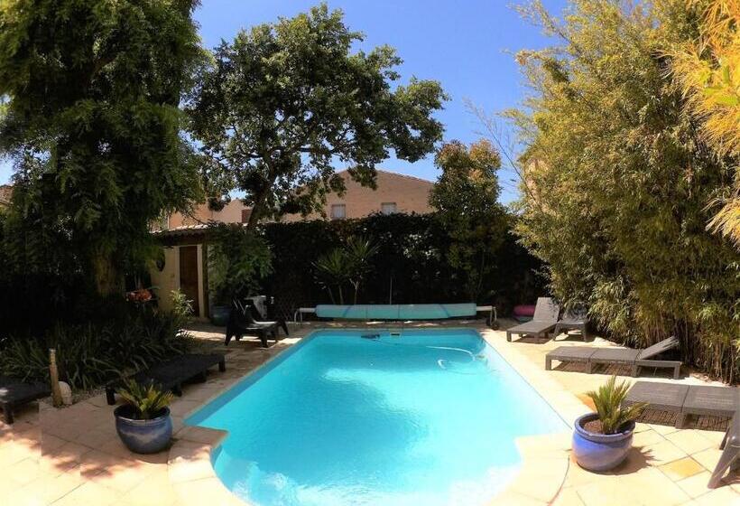 Четырехместный Номер Стандарт, La Villa Carcassonne, Cité 8 Min à Pieds, Clim, Piscine, Full Wifi, Borne 7,5kw, Vélo élect, Parking