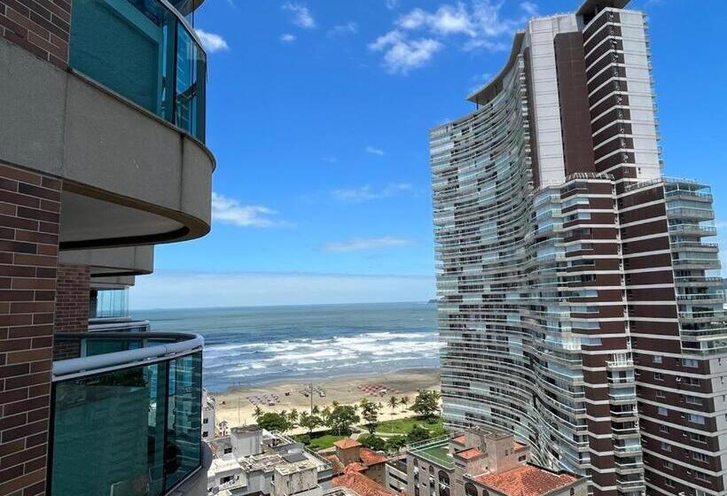 침실 1개 바다 전망 아파트, Estanconfor Vista Mar Em Santos