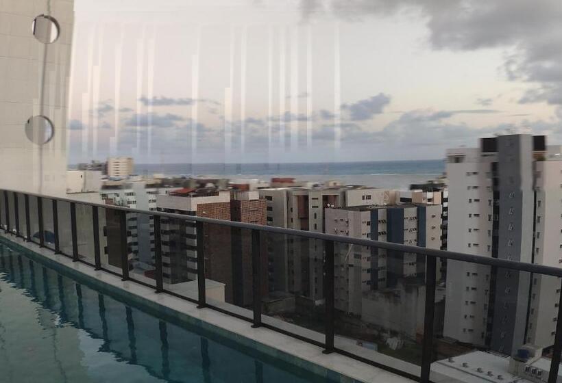침실 1개 아파트, Studio Time 1312   Luxo   Ponta Verde   Maceió Al