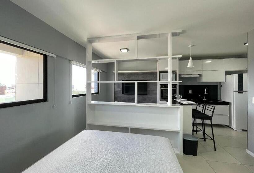 침실 1개 아파트, Studio Time 1312   Luxo   Ponta Verde   Maceió Al