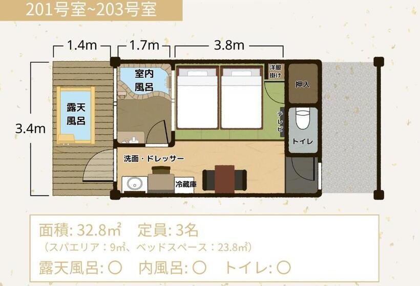 스탠다드 룸, Bihadanoyu Koshikano Onsen