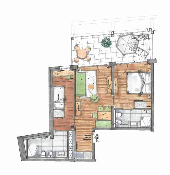 Апартаменты 1 Спальня Вид на Бассейн, Residence Sägemühle
