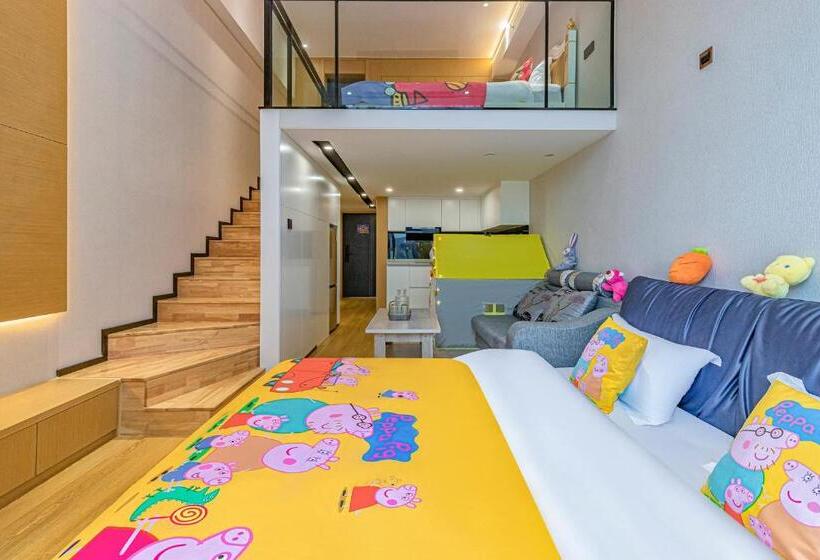 Семейный Номер Deluxe, Kunming Dianchi Mideel International Apartment   South Asian Style Fuhai Metro