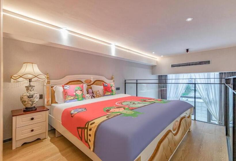 Семейный Номер Deluxe, Kunming Dianchi Mideel International Apartment   South Asian Style Fuhai Metro