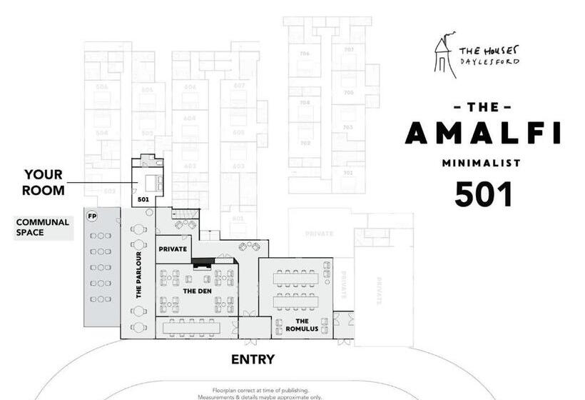 스탠다드 룸 킹사이즈 침대, The Amalfi Minimalist Room 501