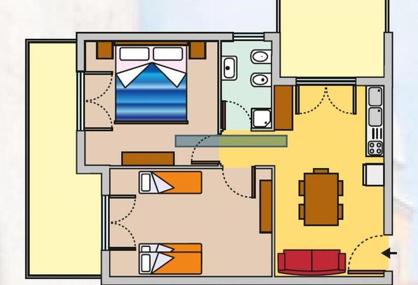 海の見える２ベッドルームアパートメント, Residence Nova Marina