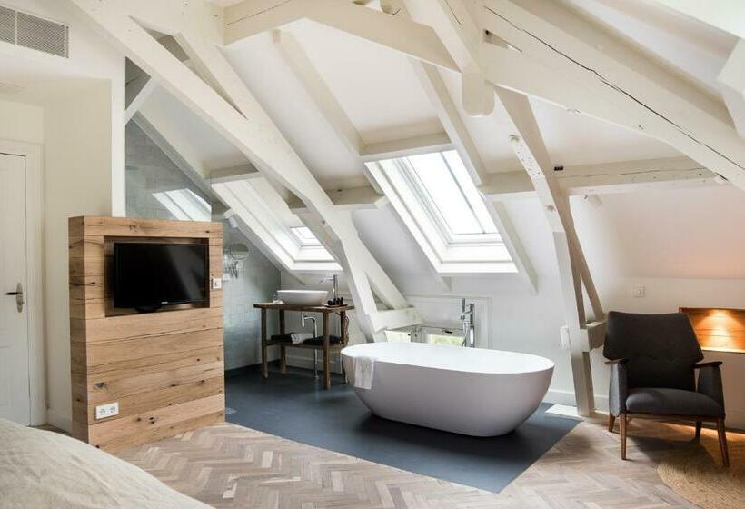 디럭스 룸 킹사이즈 침대, Boutique Hotel De Witte Dame
