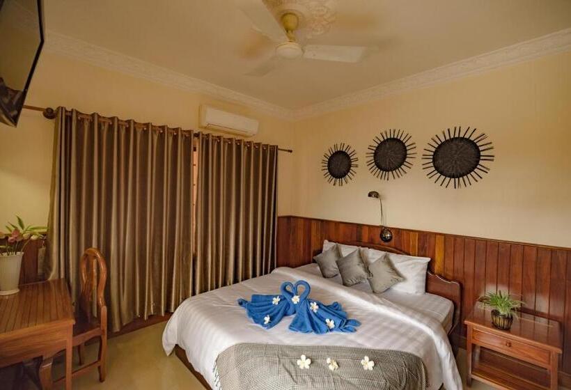 キングサイズベッドのデラックスルーム, The Siem Reap Chilled Backpacker