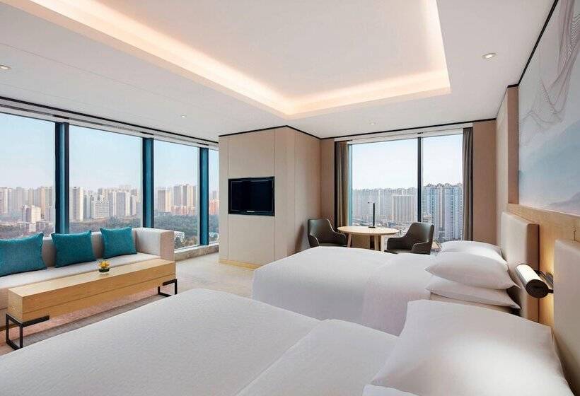 Номер Стандарт 2 Двуспальные Кровати, Four Points By Sheraton Changsha, Meixi Lake