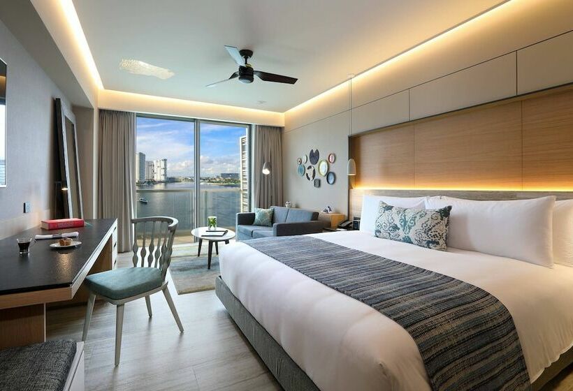 חדר סטנדרט מיטה זוגית עם נוף, Renaissance Cancun Resort & Marina