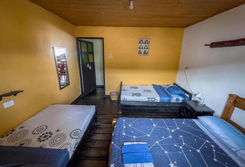 اتاق چهار تخته با دستشویی مشترک, Hostal Bambu