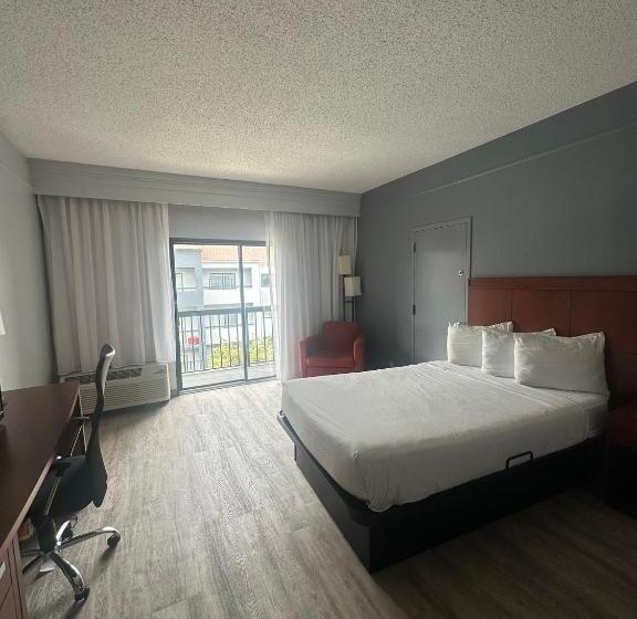 장애인을 위한 킹사이즈 침대 스탠다드 룸, Super 8 By Wyndham Dallas Love Field Airport