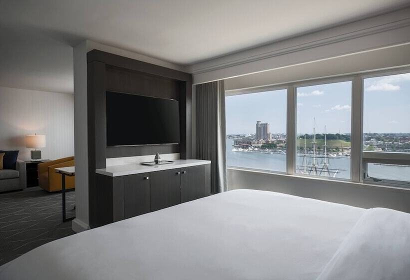 景色の見えるダブルベッドスタンダードルーム, Renaissance Baltimore Harborplace