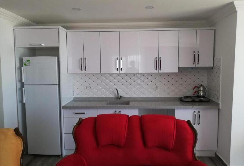 آپارتمان 1 خوابه با تراس, çi̇çek Apart Otel