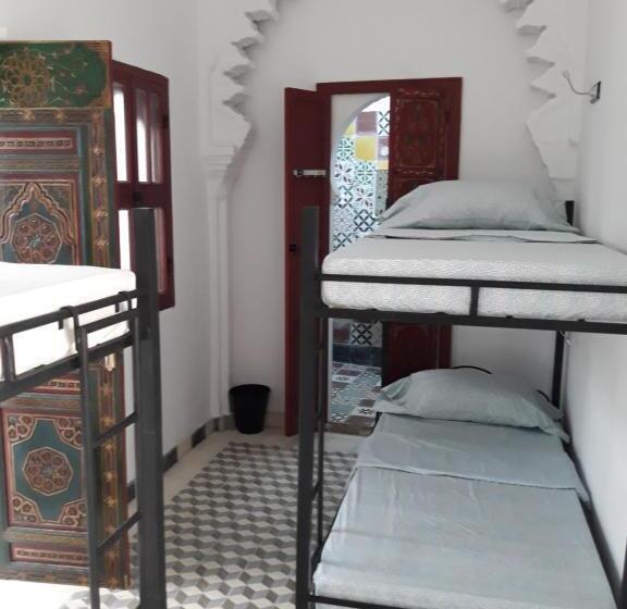 تختخواب در اتاق مشترک, The Riad Hostel Tangier