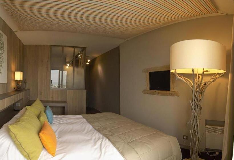 シングルデラックスルーム, Logis Hôtel Restaurant Le Calluna