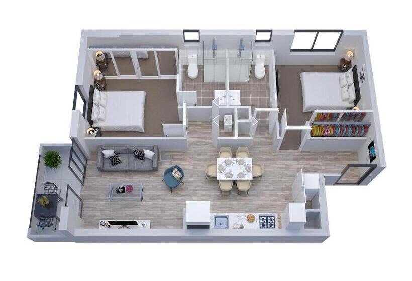 침실 1개 디럭스 아파트, Manhattan Apartments  Notting Hill