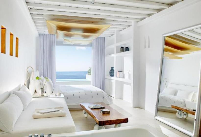 جناح جونيور مزوَّد بحمام سباحة, Cavo Tagoo Mykonos