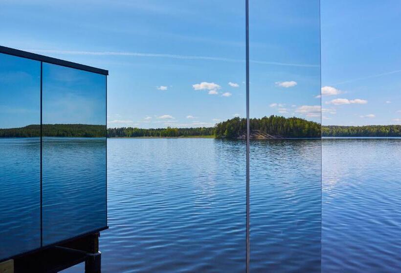 Suite with lake view, Lake Hotel Lehmonkärki   Haasi Mirror Houses
