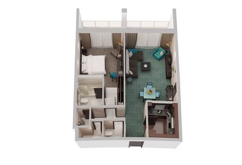 Апартаменты 1 Спальня, Flora Creek Deluxe Hotel Apartments, Dubai
