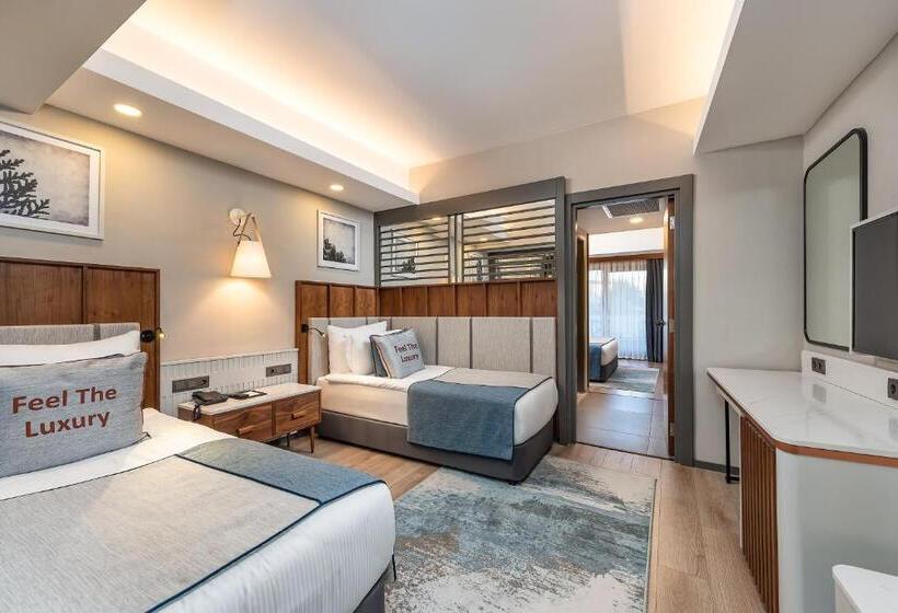 Семейный Номер Боковой Вид на Море, Seaden Quality Resort & Spa Ultra All Inclusive