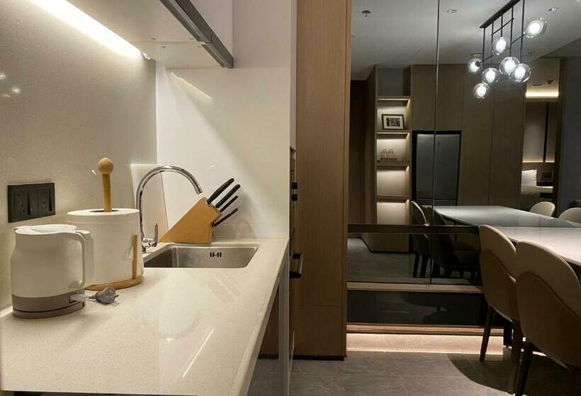 シティビュー１ベッドルームアパート, The Meixi Lake, Changsha Marriott Executive Apartments