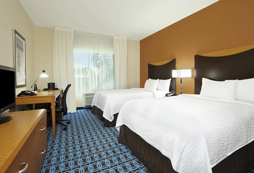 带2个双人床的标准工作室, Fairfield Inn & Suites Fort Lauderdale Airport & Cruise Port