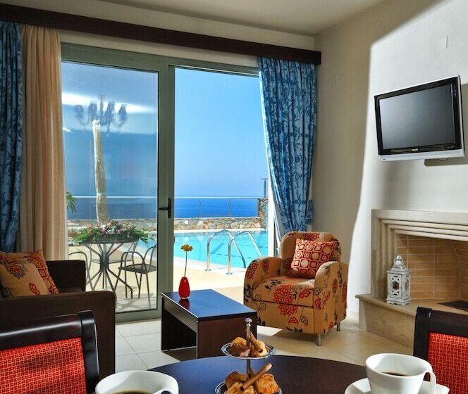 オーシャンビューの１ベッドルームビラ, The Noverian Scenic Crete 5* Hilltop Villa Resort & Spa