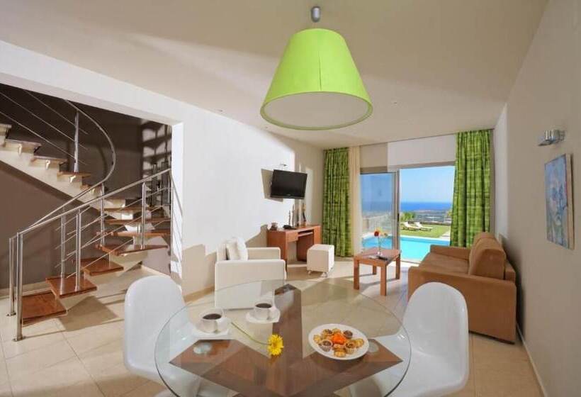 オーシャンビューの１ベッドルームビラ, The Noverian Scenic Crete 5* Hilltop Villa Resort & Spa