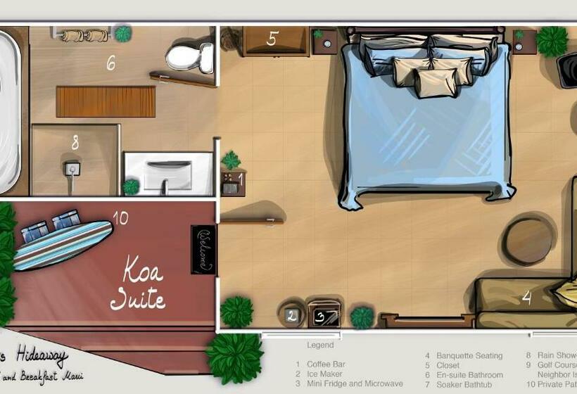 디럭스 스위트, Noahs Hideaway Luxury B&b