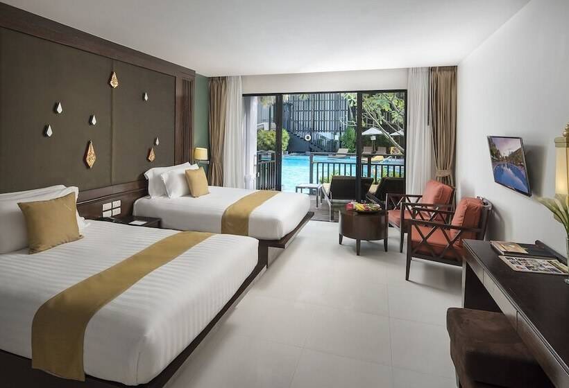 اتاق لوکس با چشم‌انداز استخر, Centara Anda Dhevi Resort And Spa   Sha Plus