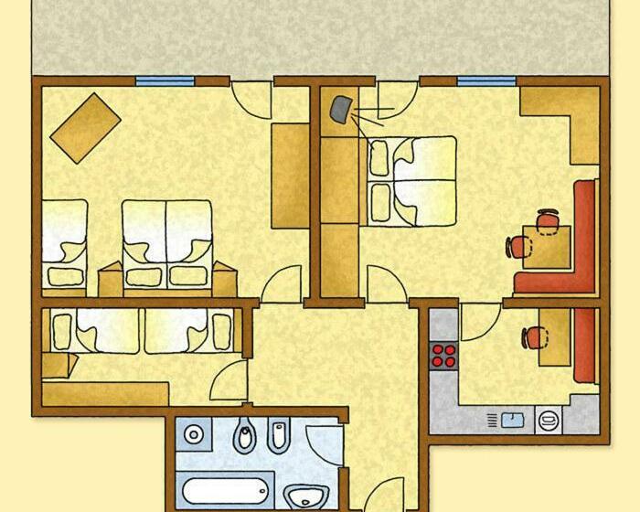 Апартаменты 2 Спальни, Residence Bannwald