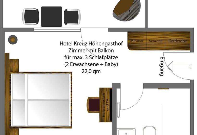 Номер Deluxe с Балконом, Kreuz Höhengasthof