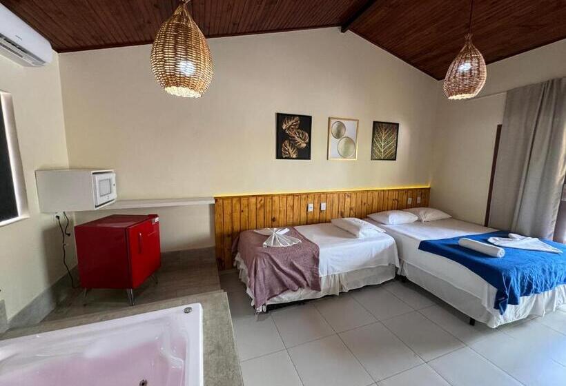 4인용 스탠다드 룸, Pousada Lua Nova Charmosa   Chalés Com Hidro E Jacuzzi