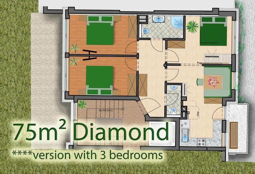 Апартаменты Comfort 3 Спальни, Apart Central – Premium Mountain&garden