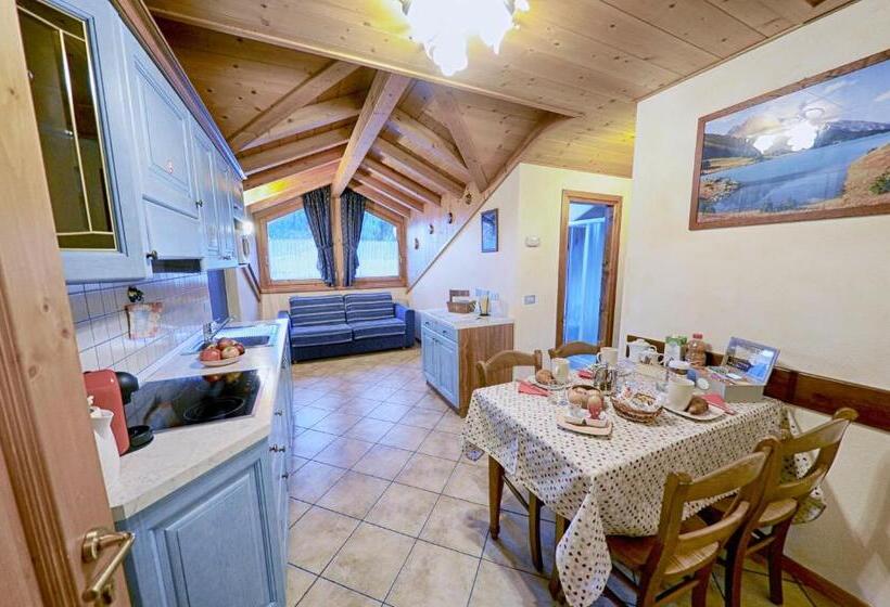 آپارتمان 1 خوابه با چشم‌انداز, Rosengarden Alpine Residence