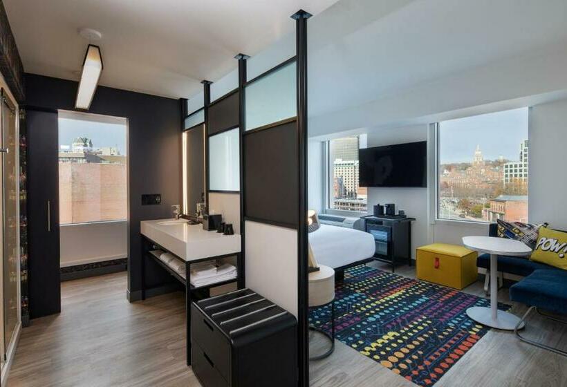 キングサイズベッドのスタンダードルーム, Aloft Providence Downtown