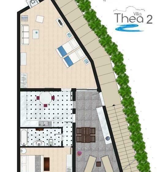 带2个卧室的别墅, Thea Villas And Suite