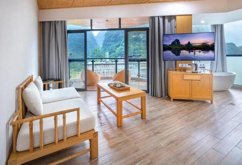 اتاق استاندارد با بالکن, Qingshan Yuandai Boutique Homestay Yangshuo
